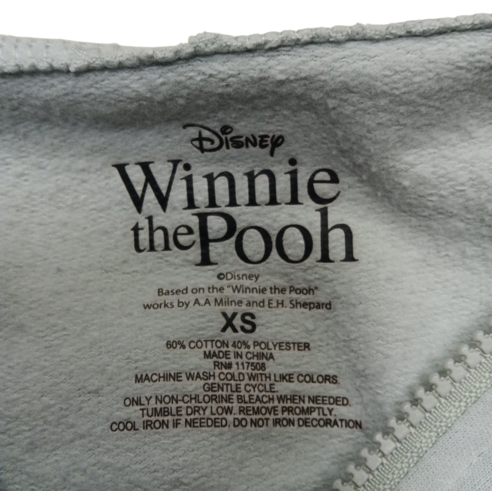 Disney Winnie The Pooh Zip Up Hoodie Size XS Very Good Condition - Picture 3 of 4